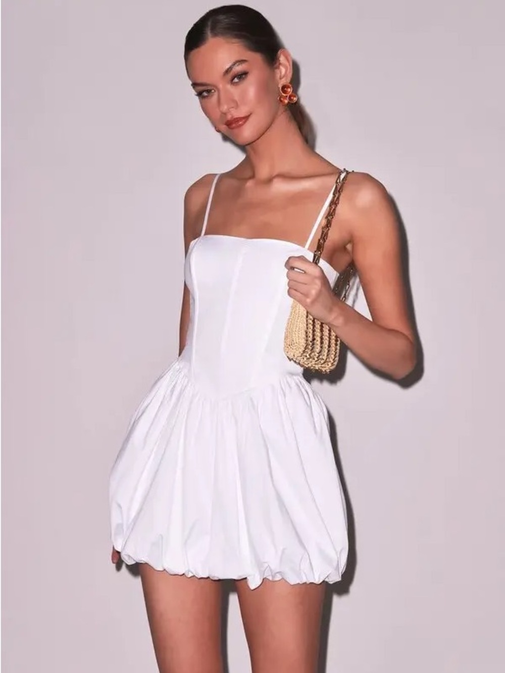Oak and fort Bubble Hem Mini Dress